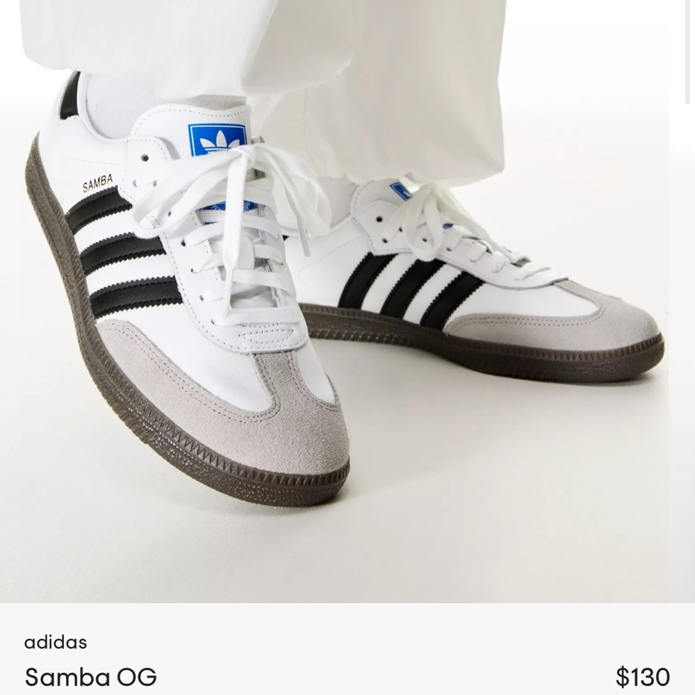 Adidas Sambas worn twice - size 7.5 US (8.5 female)